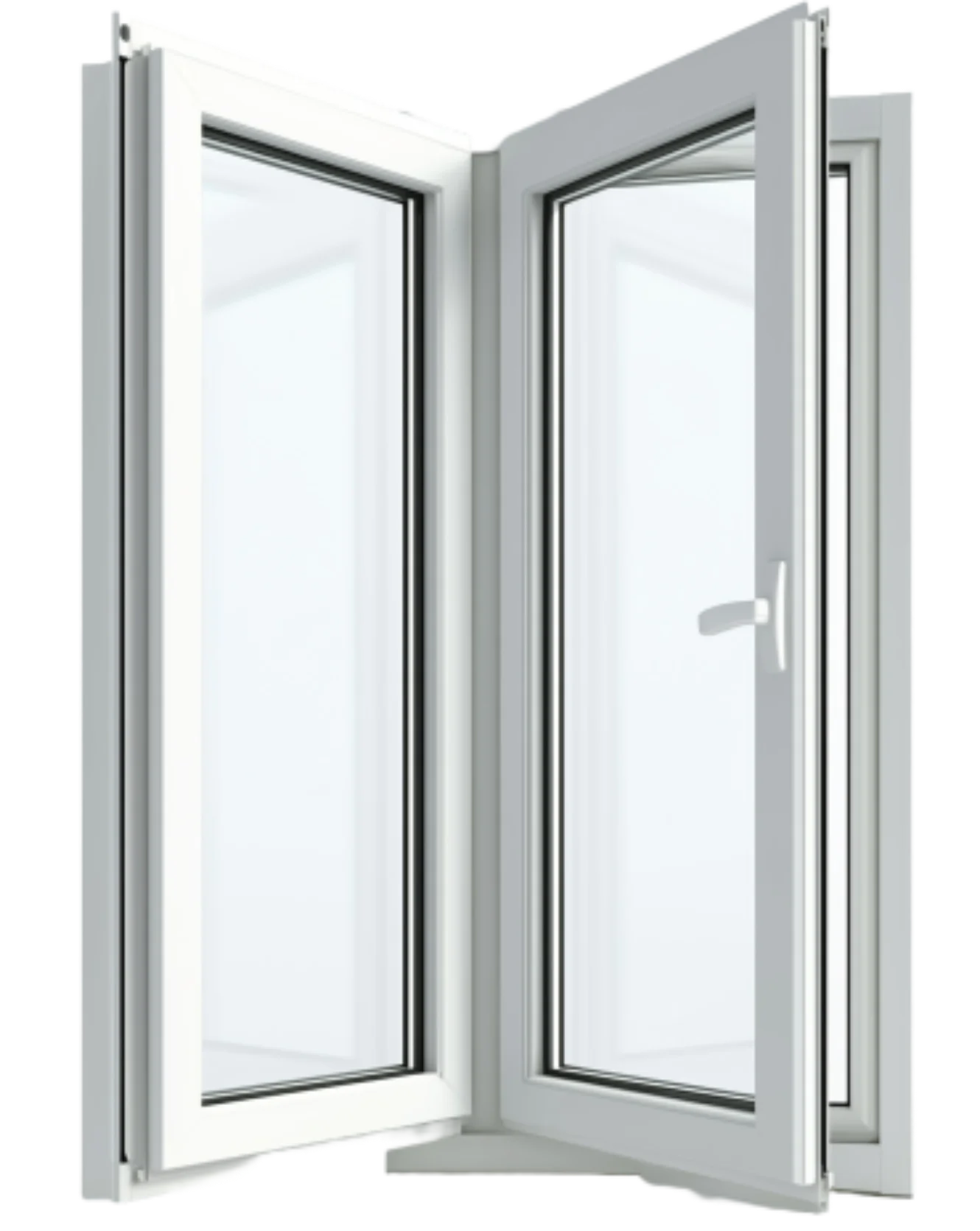 Energy-efficient double-pane window design